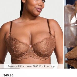 Victoria’s Secret Dream Angels Wicked Unlined Lace Balconette Bra - Caramel 36D